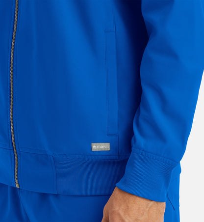 Momentum 5861 Mens Full Zip Bomber Jacket Royal Blue