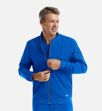 Cleveland Clinic Momentum 5861 Men's Full Zip Bomber Jacket Royal Blue