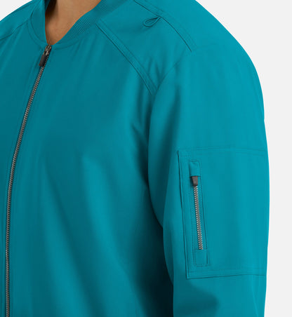 Cleveland Clinic Momentum 5861 Men's Full Zip Bomber Jacket Teal