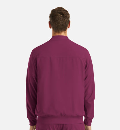 Cleveland Clinic Momentum 5861 Men's Full Zip Bomber Jacket Wine