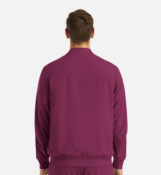 Cleveland Clinic Momentum 5861 Men's Full Zip Bomber Jacket Wine