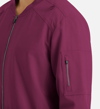 Cleveland Clinic Momentum 5861 Men's Full Zip Bomber Jacket Wine