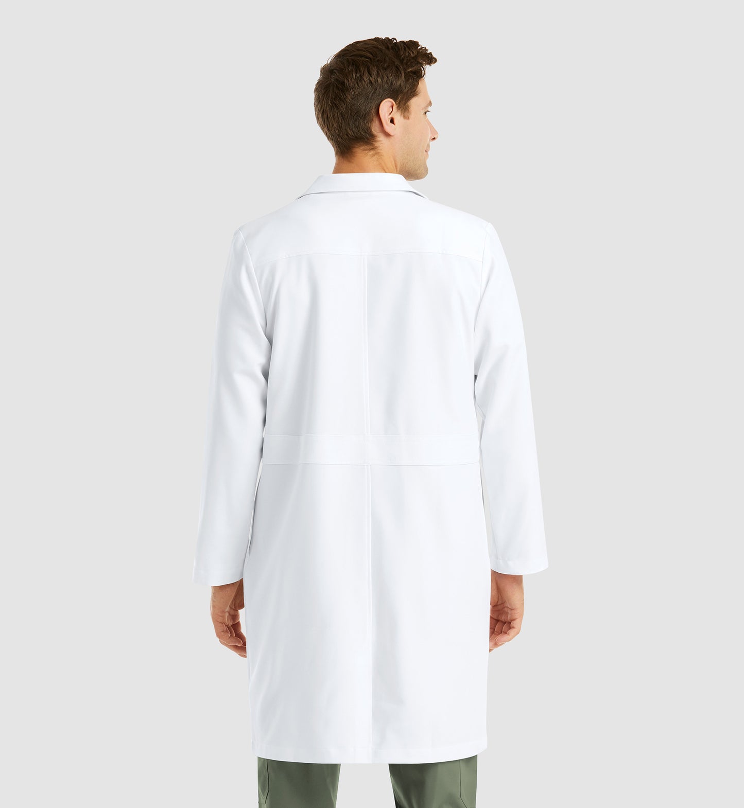 Momentum Lab Coats 5871 Men’s Full Length Lab Coat White