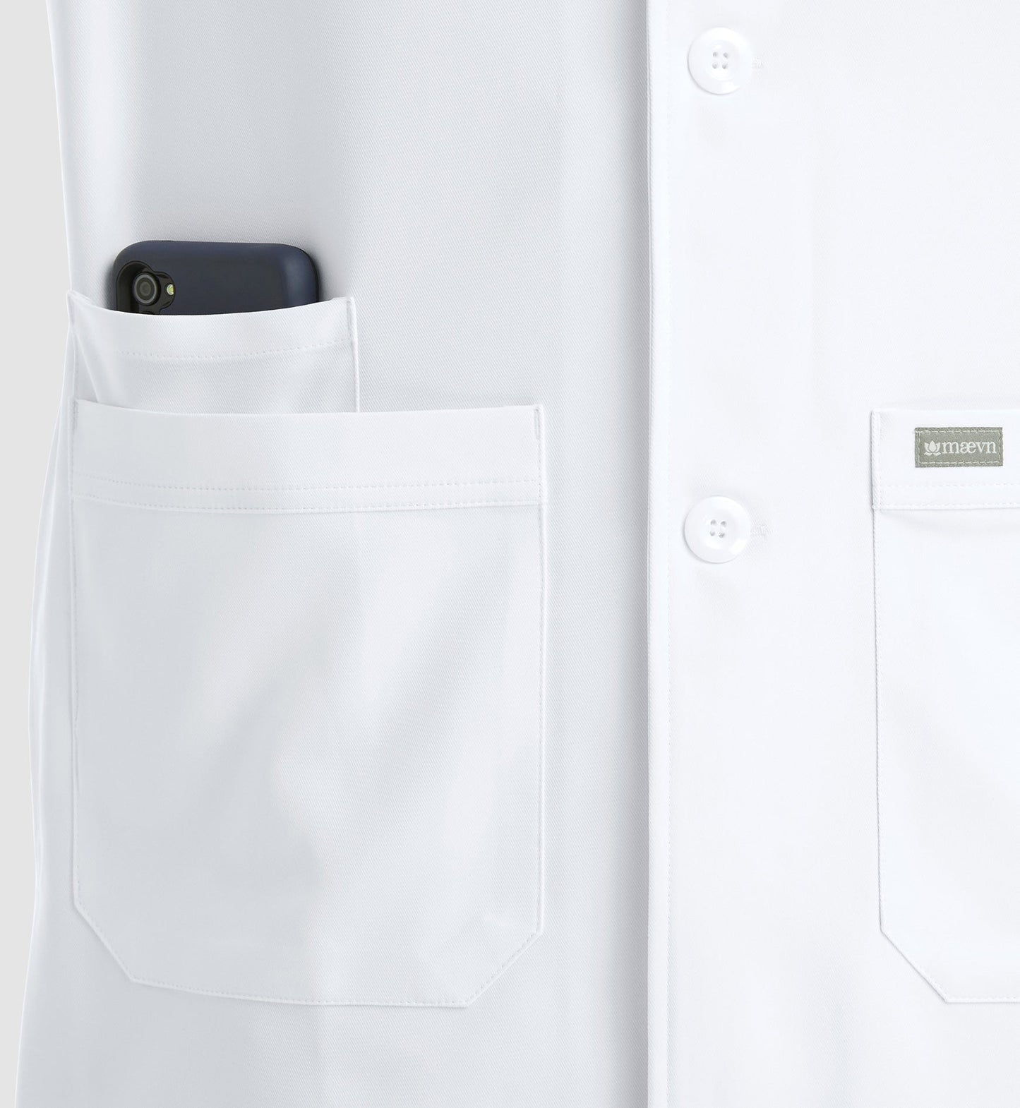 Cleveland Clinic Momentum Lab Coats 5872 Men's Mid Length Lab Coat White
