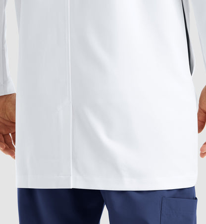 Cleveland Clinic Momentum Lab Coats 5872 Men's Mid Length Lab Coat White