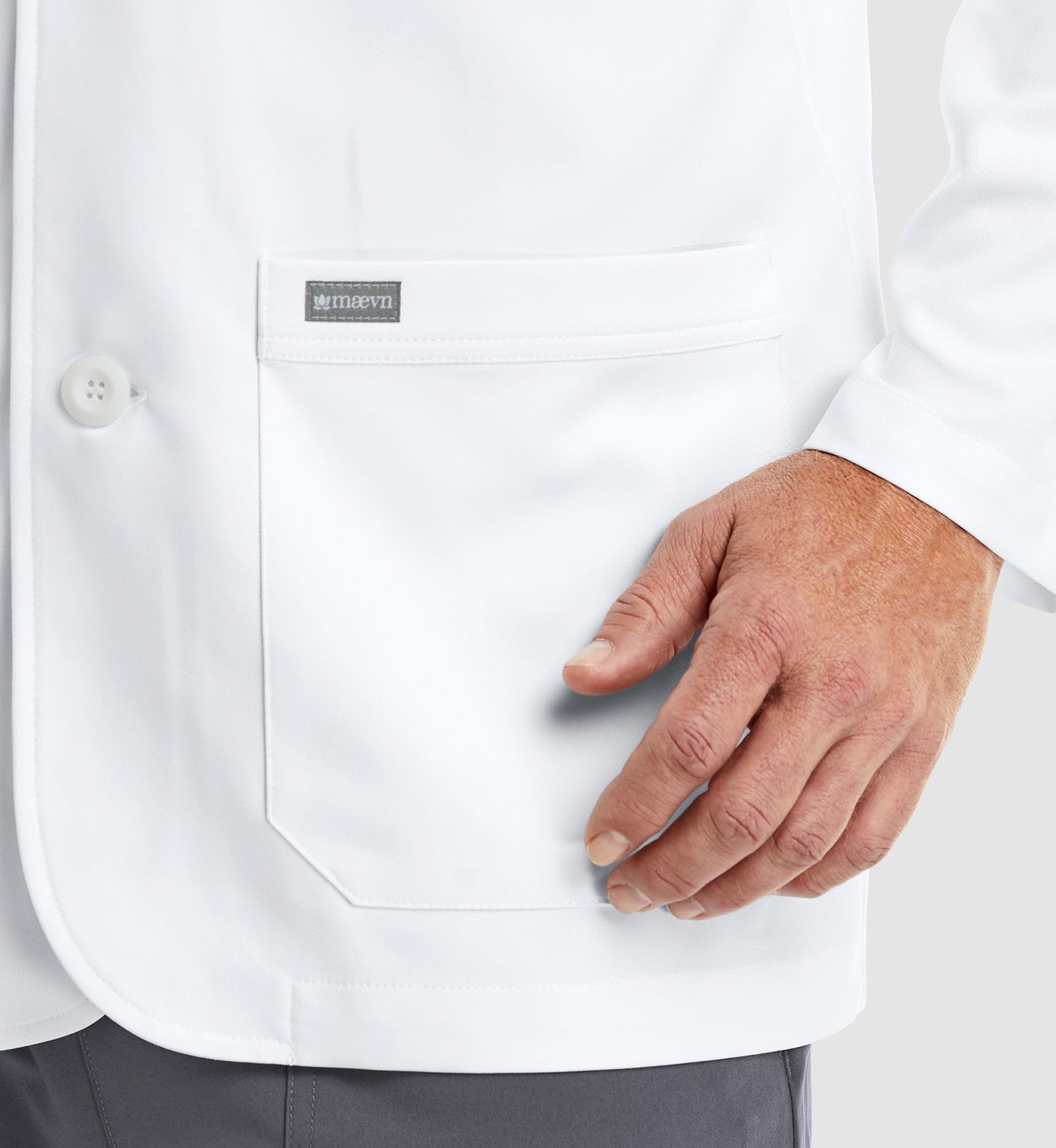 Cleveland Clinic Momentum Lab Coats 5873 Men's Consultation Lab Coat White