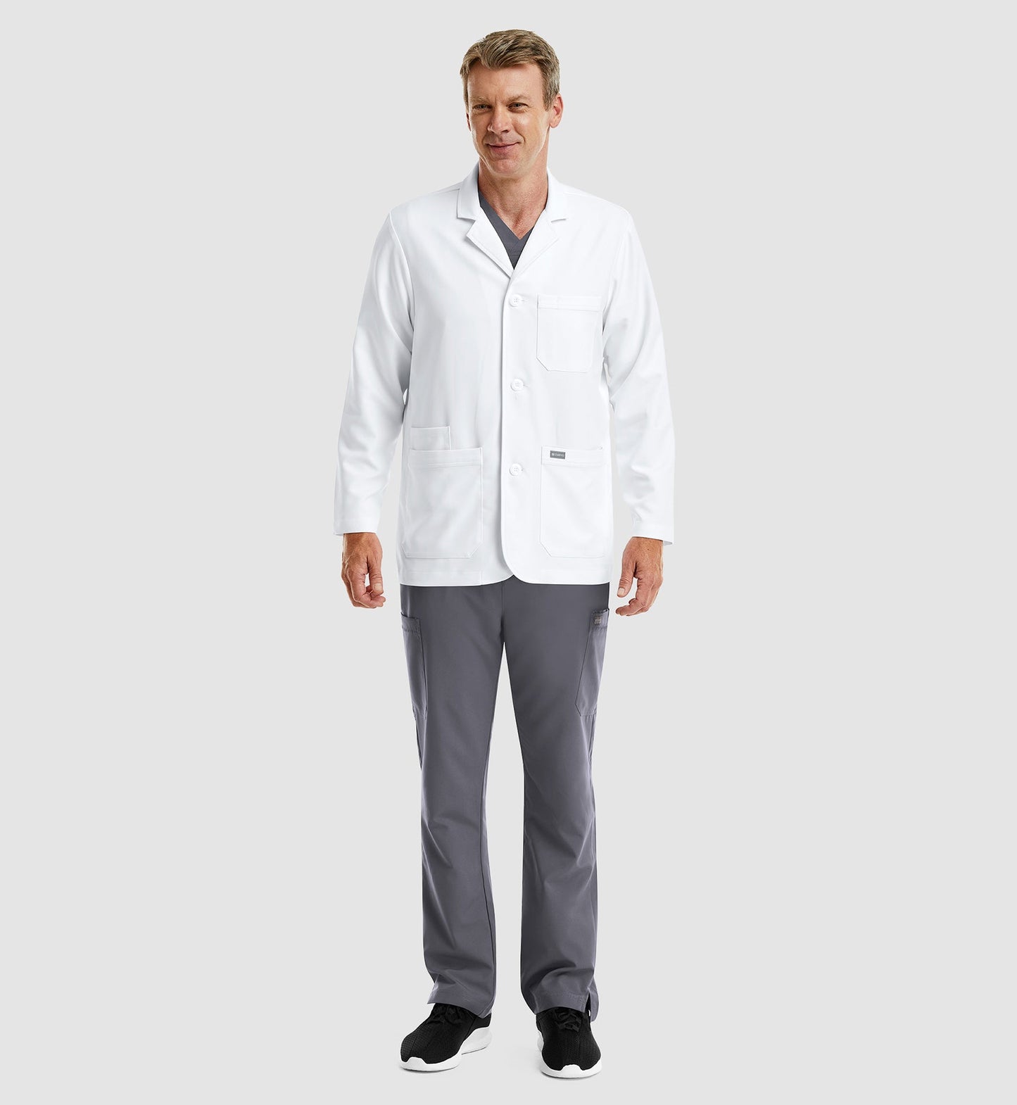 Cleveland Clinic Momentum Lab Coats 5873 Men's Consultation Lab Coat White