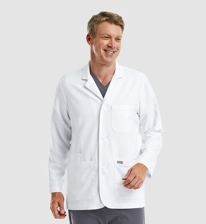 Cleveland Clinic Momentum Lab Coats 5873 Men's Consultation Lab Coat White