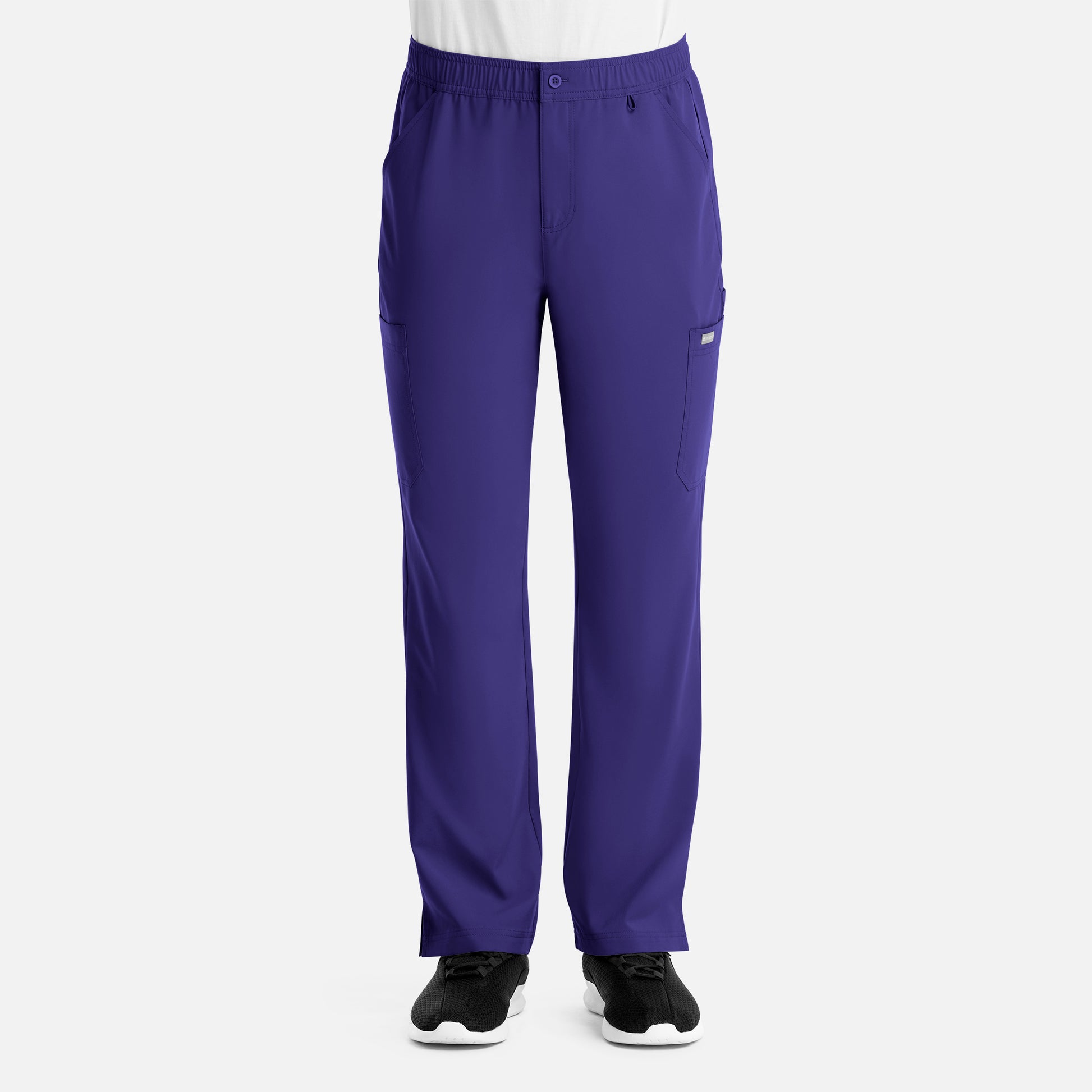 Momentum 5891 Men’s Fly Front Cargo Pant Short Grape