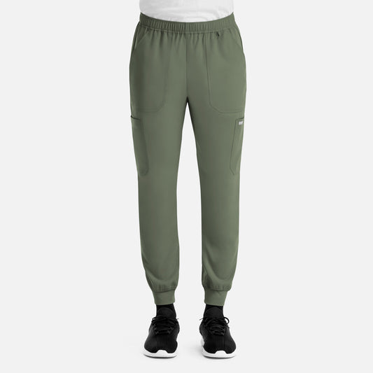 Momentum 5892 Men’s Full Elastic Jogger  Short Olive