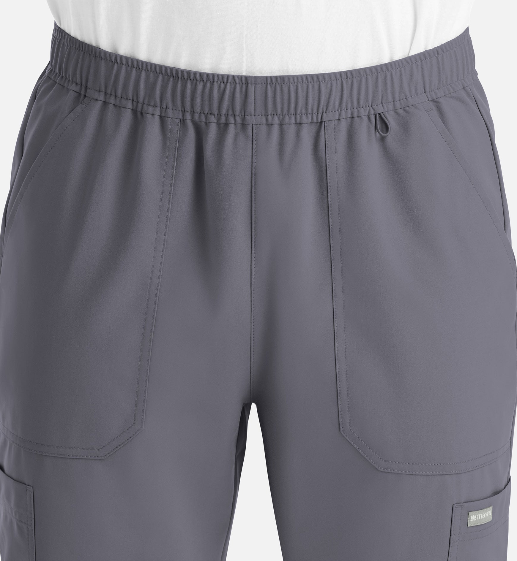 Momentum 5892 Men’s Full Elastic Jogger  Short Pewter