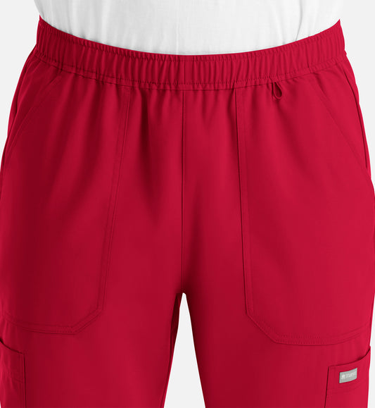 Momentum 5892 Men’s Full Elastic Jogger  Short Red