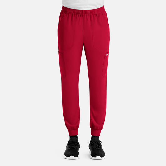 Momentum 5892 Men’s Full Elastic Jogger  Short Red