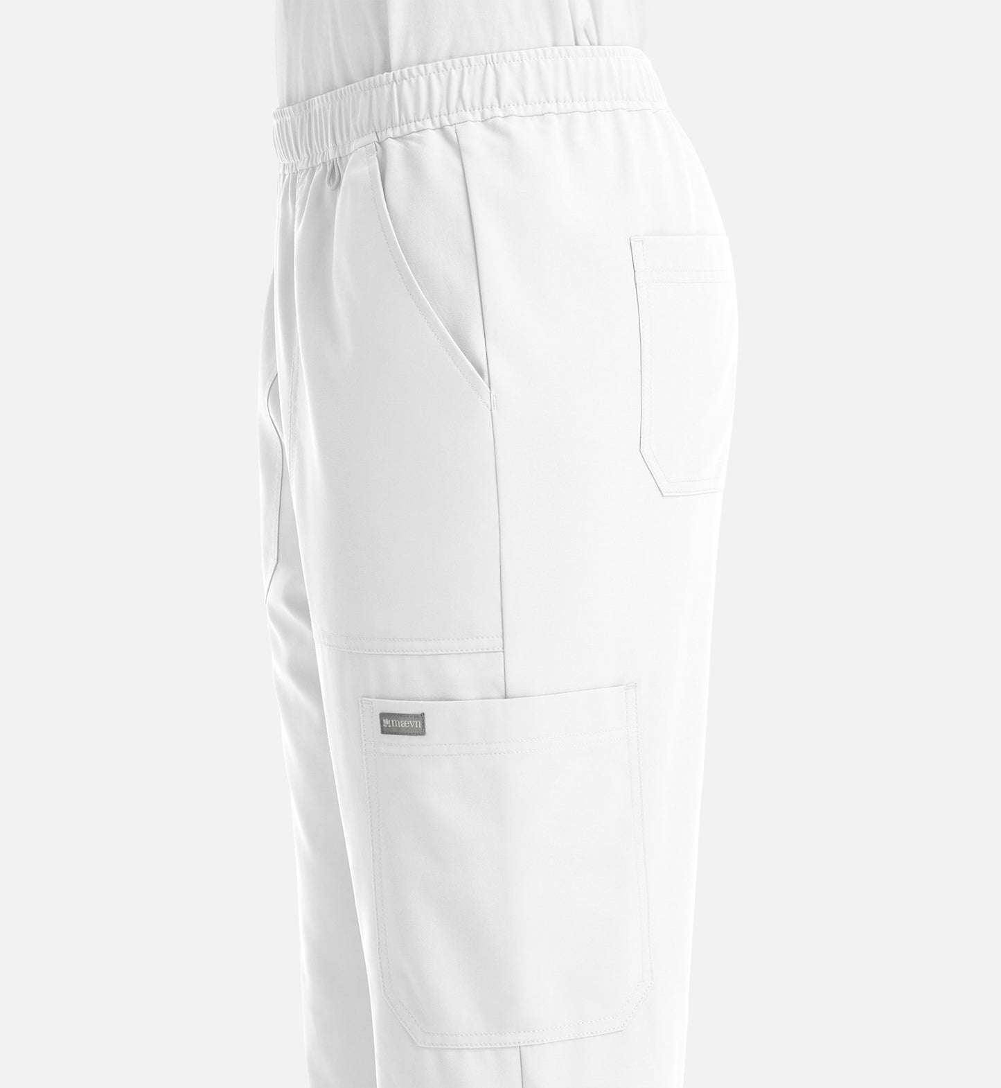 Momentum 5892 Men’s Full Elastic Jogger  Short White