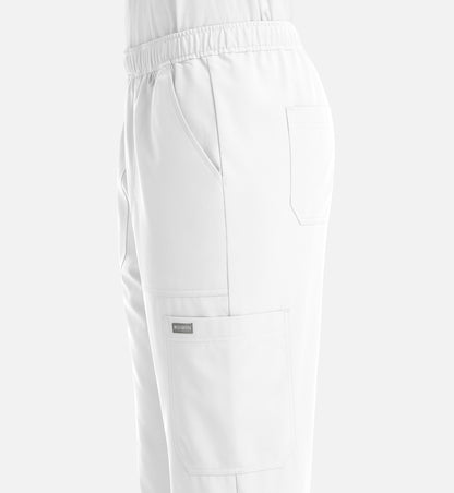 Momentum 5892 Men’s Full Elastic Jogger  Short White