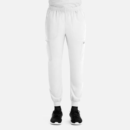 Momentum 5892 Men’s Full Elastic Jogger White