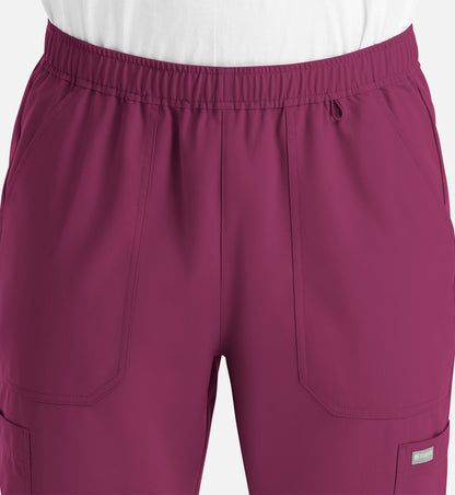 Momentum 5892 Men’s Full Elastic Jogger  Short Wine