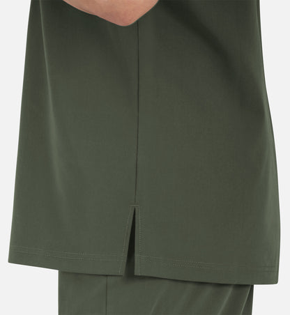 Matrix Pro Men's 5901 Men's Contrast Piping Tuckable V-Neck Top Olive