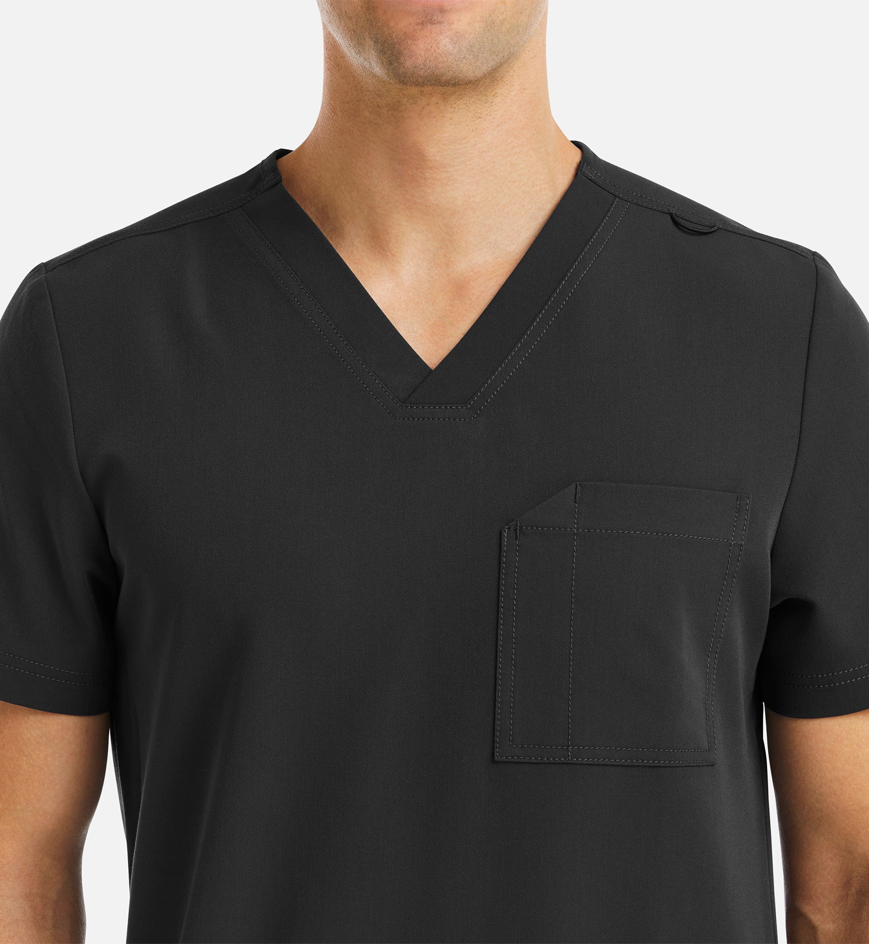 Matrix Pro Mens 5902 Men’s 3 Pocket V-Neck Top Black