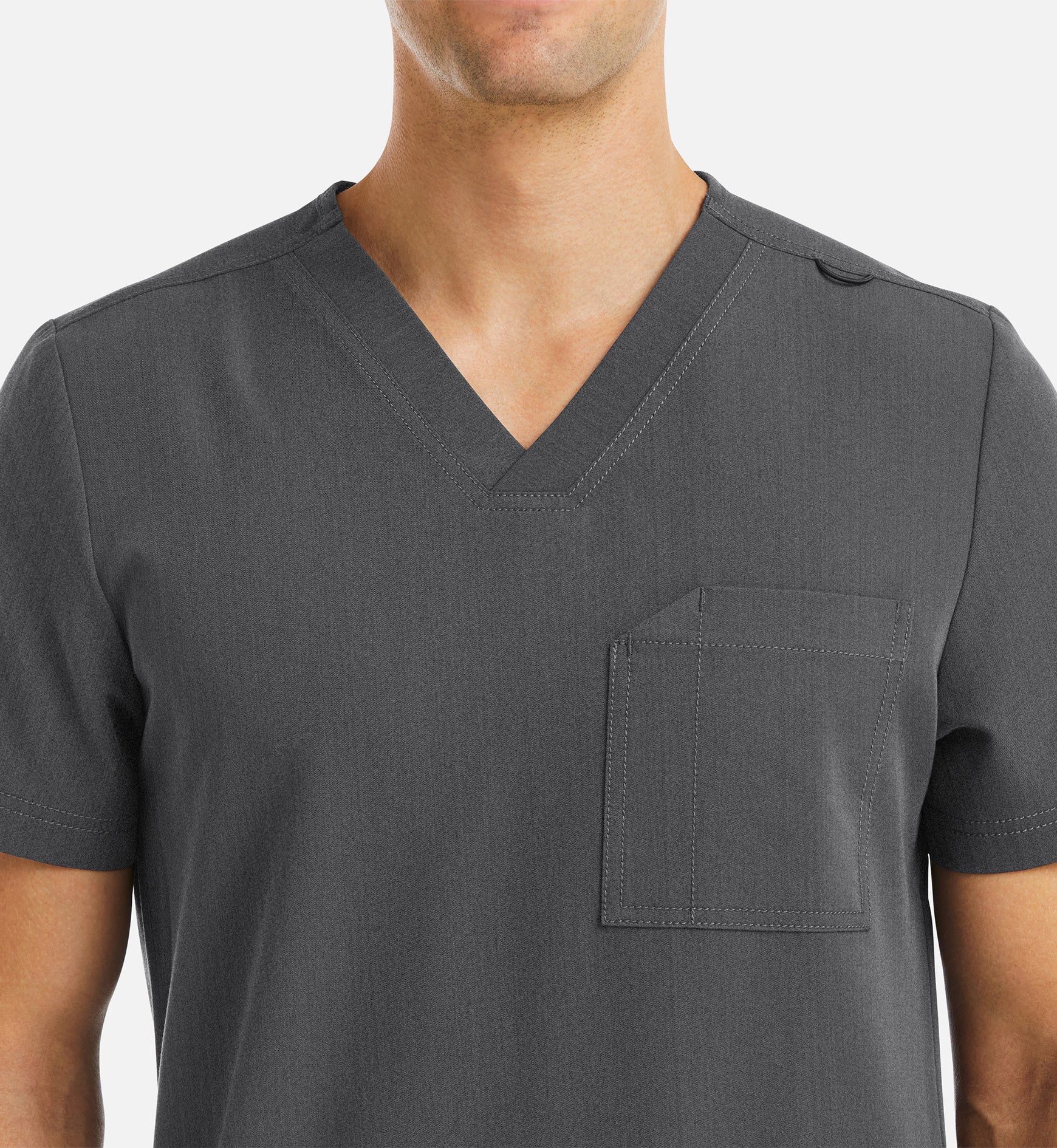 Matrix Pro Mens 5902 Men’s 3 Pocket V-Neck Top Heather Grey