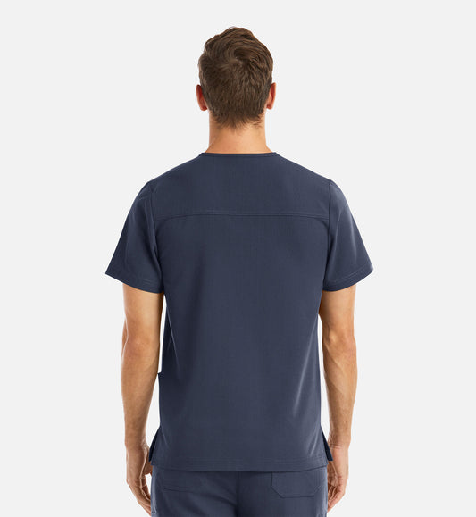 Matrix Pro Mens 5902 Men’s 3 Pocket V-Neck Top Heather Navy