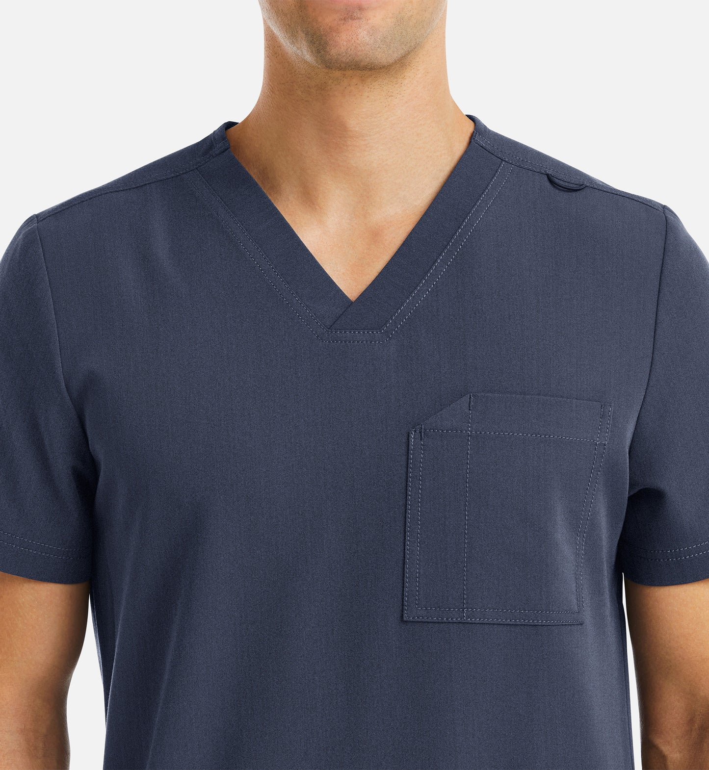 Matrix Pro Mens 5902 Men’s 3 Pocket V-Neck Top Heather Navy