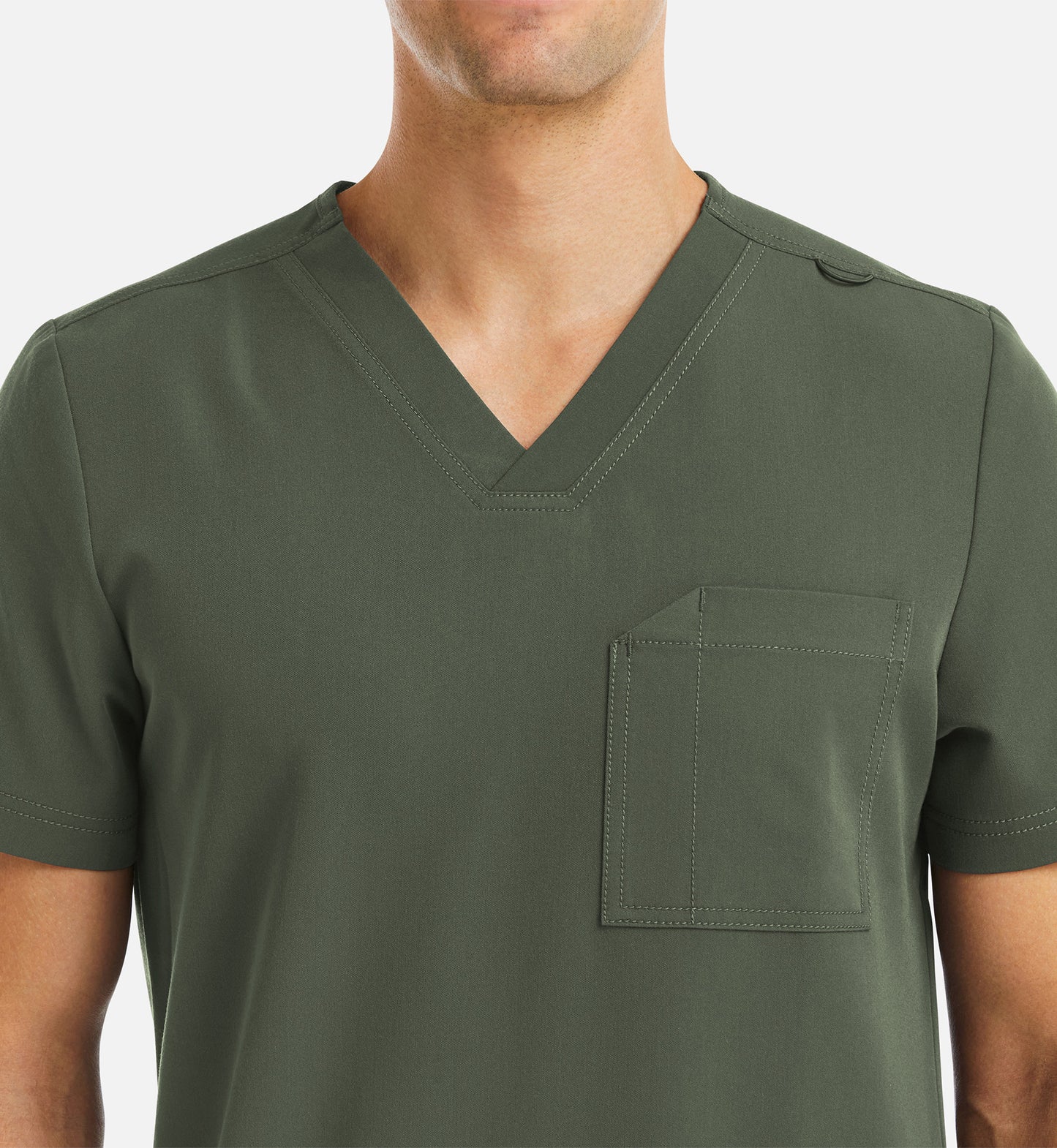 Matrix Pro Men's 5902 Men's 3 Pocket V-Neck Top Olive