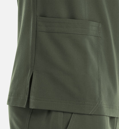 Matrix Pro Men's 5902 Men's 3 Pocket V-Neck Top Olive