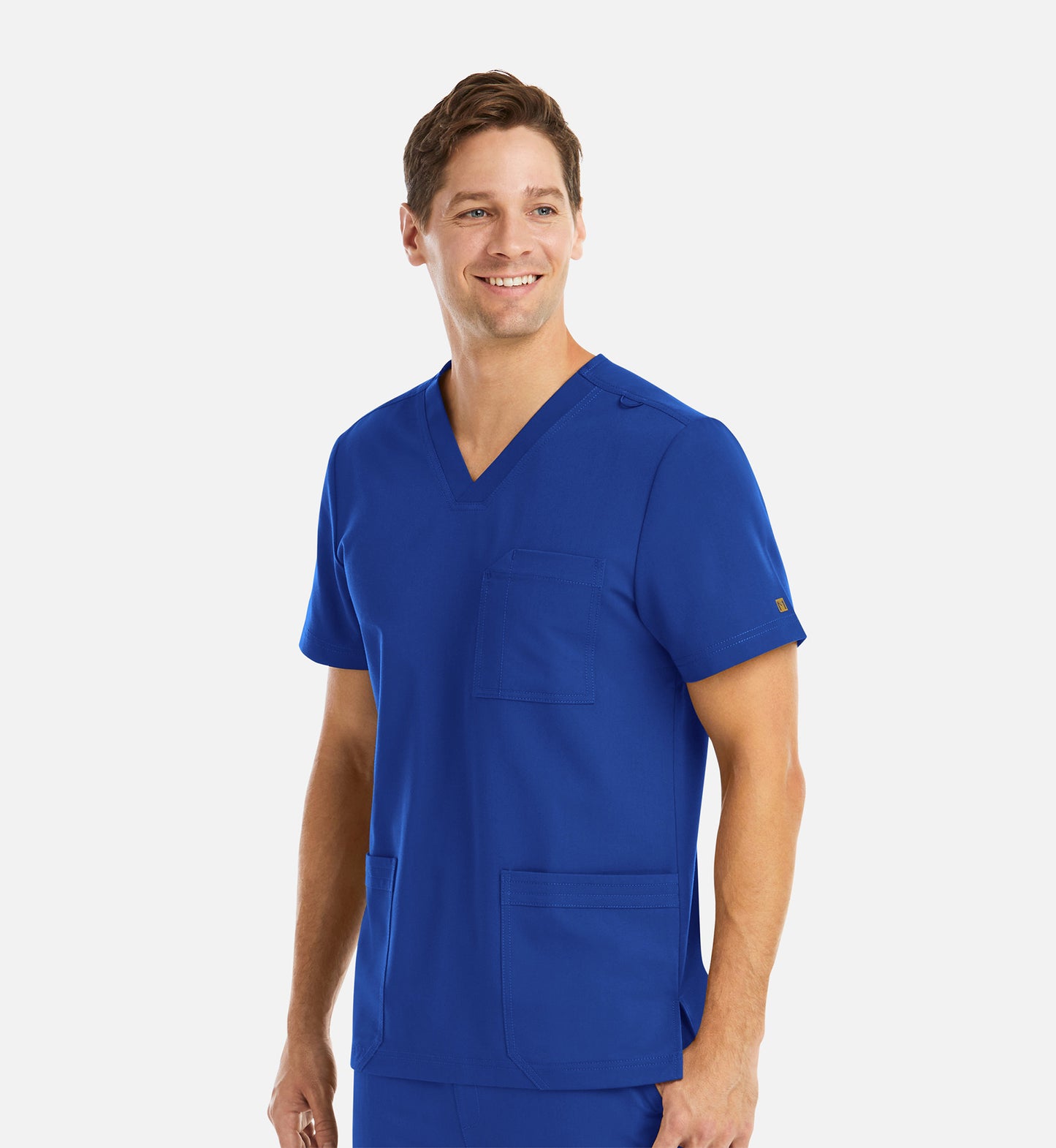 Matrix Pro Mens 5902 Men’s 3 Pocket V-Neck Top Royal Blue