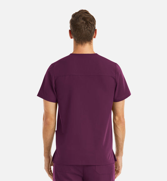 Matrix Pro Mens 5902 Men’s 3 Pocket V-Neck Top Wine