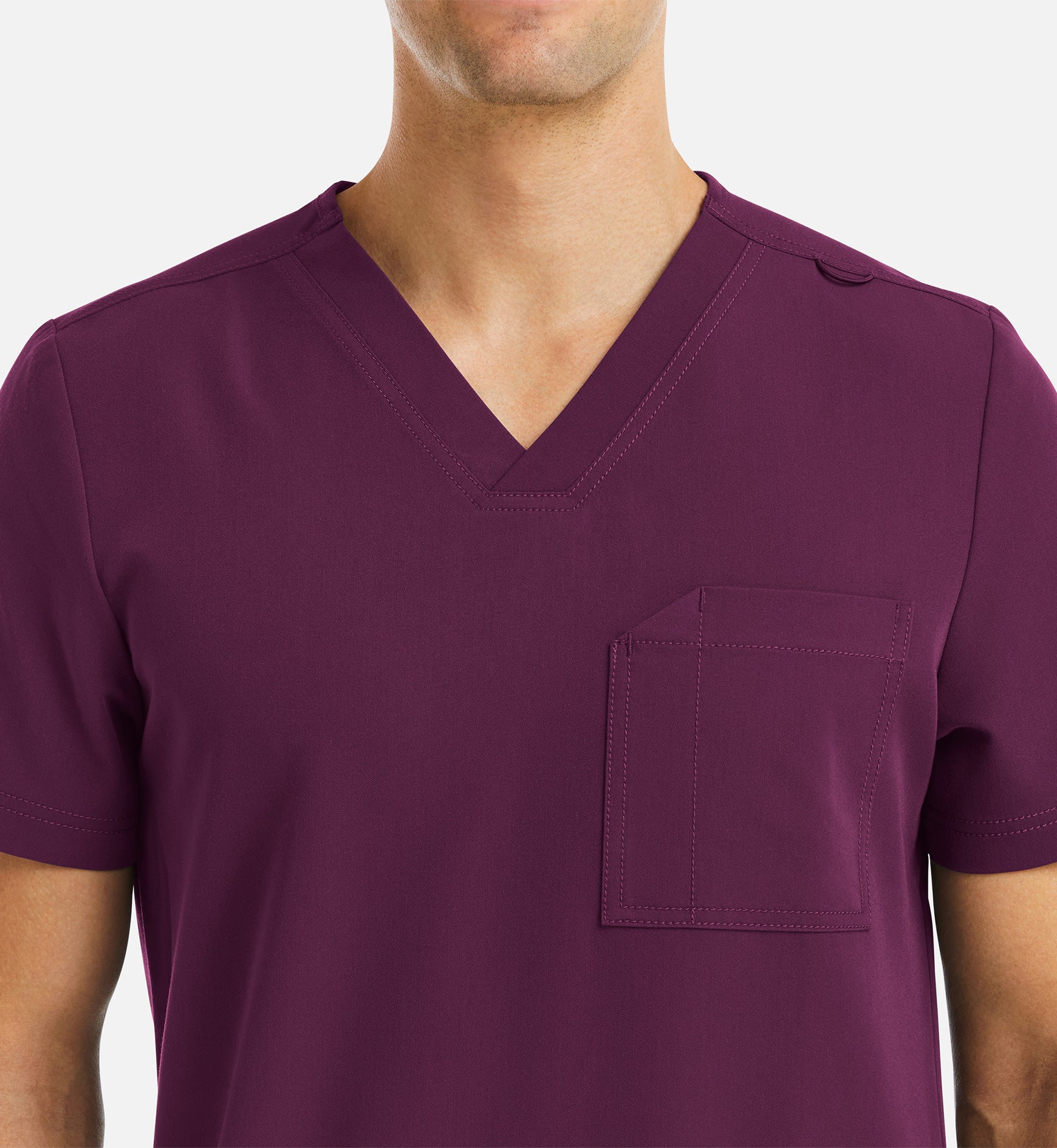 Matrix Pro Mens 5902 Men’s 3 Pocket V-Neck Top Wine