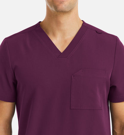 Matrix Pro Men's 5902 Men's 3 Pocket V-Neck Top Wine
