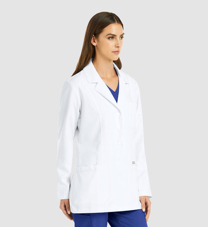 Momentum Lab Coats 5973 Women’s Snap Consultation Lab Coat White