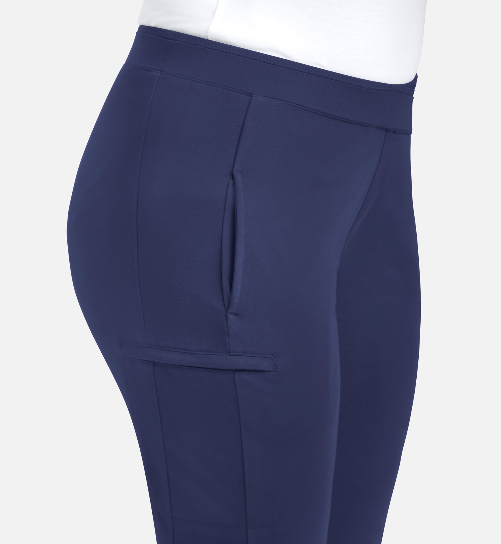 Focus 60301 Women���s Mid Rise Tapered Pants Navy