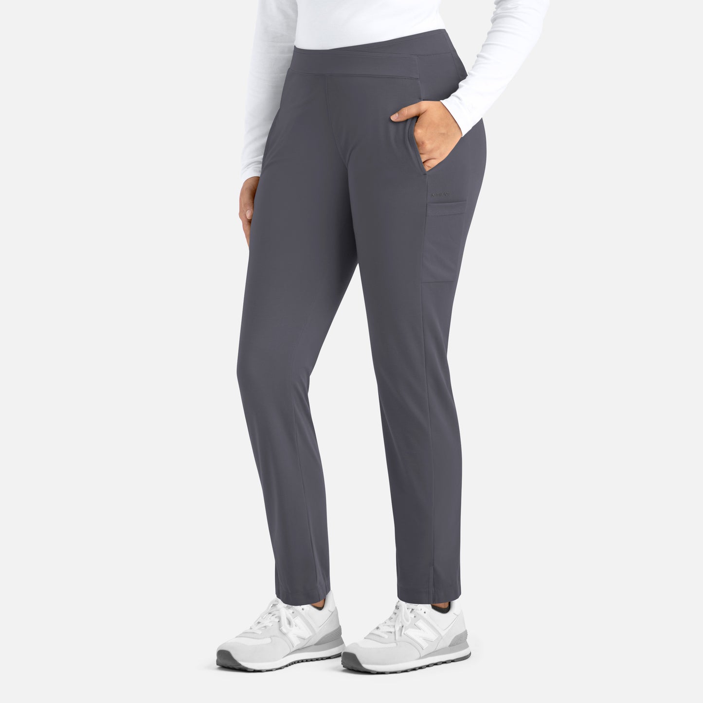 Focus 60301 Women’s Mid Rise Tapered Pant Pewter