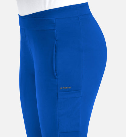 Focus 60301 Women���s Mid Rise Tapered Pants Royal Blue