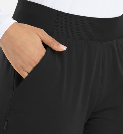 Focus 60302 Women���s Mid Rise Elastic Jogger Black