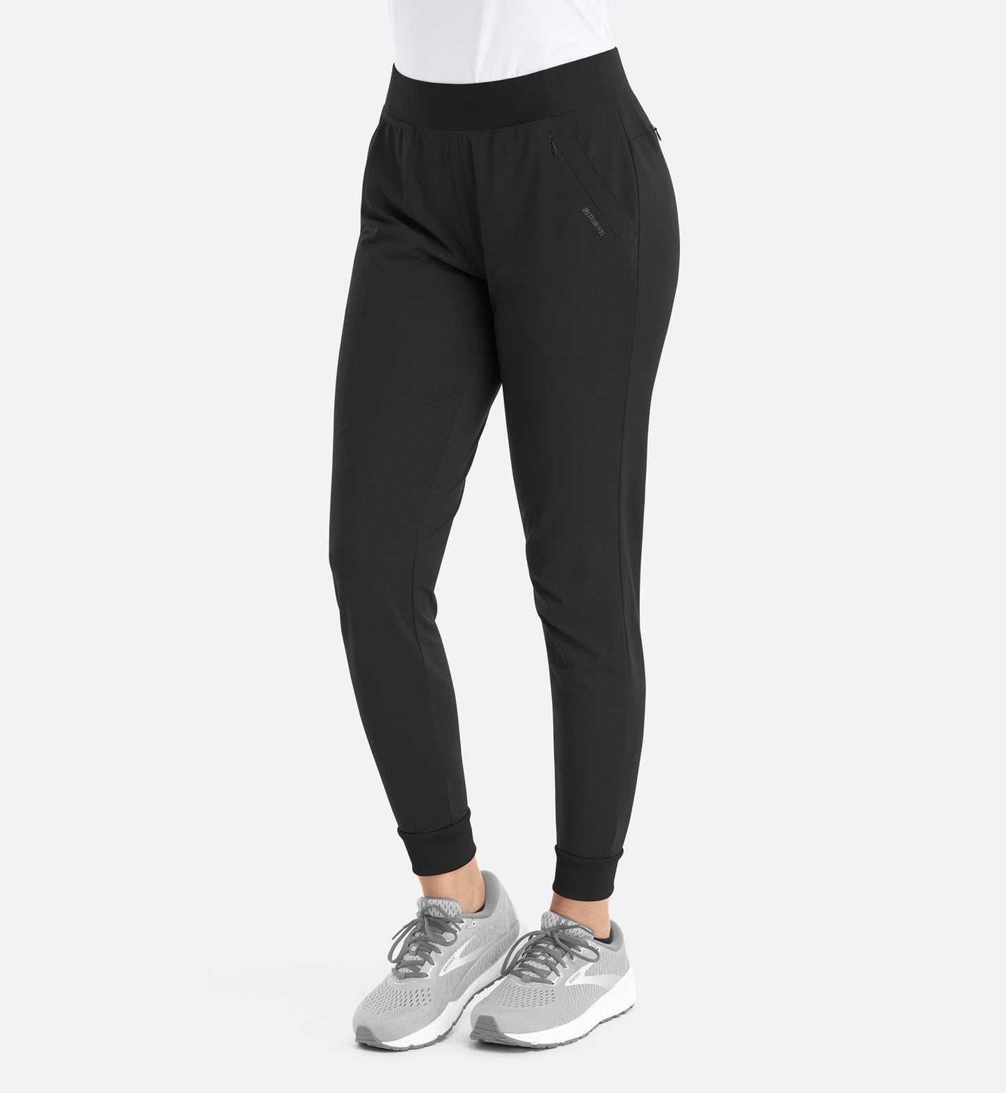 Focus 60302 Women���s Mid Rise Elastic Jogger Black