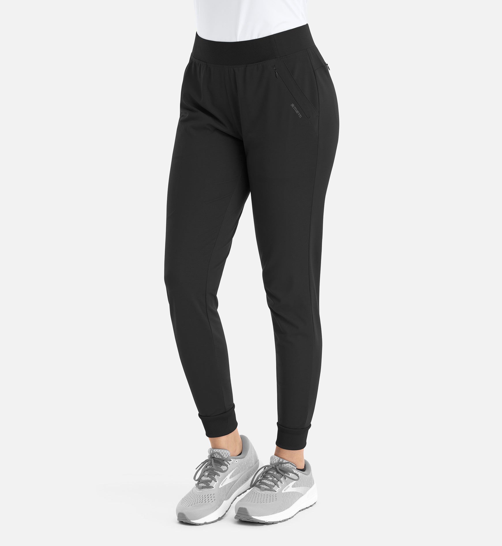 Focus 60302 Women���s Mid Rise Elastic Jogger Black
