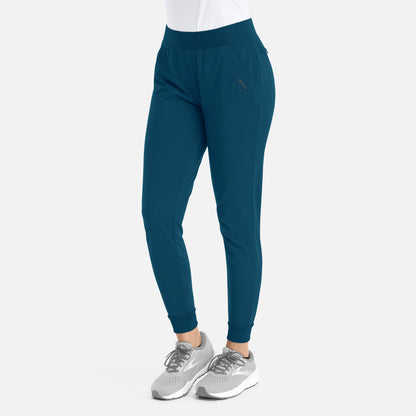 Focus 60302 Women’s Mid Rise Elastic Jogger Caribbean Blue