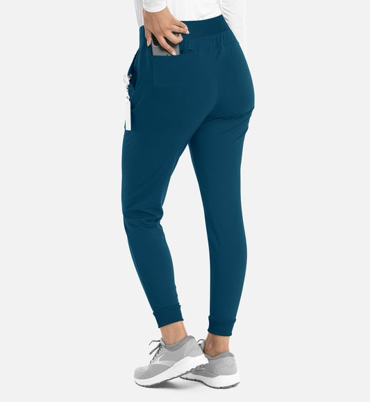 Focus 60302 Women’s Mid Rise Elastic Jogger Caribbean Blue