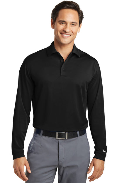 Nike Tall Long Sleeve Dri-FIT Stretch Tech Polo. 604940 Black Tall