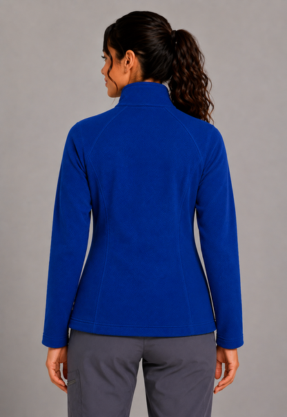 Perfect Fleece 6055 Women's 2 Pocket Bonded Fleece Full Zip Jacket Royal Blue