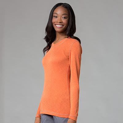 Knit 6129 Ladies Long Sleeve Modal Tee Orange