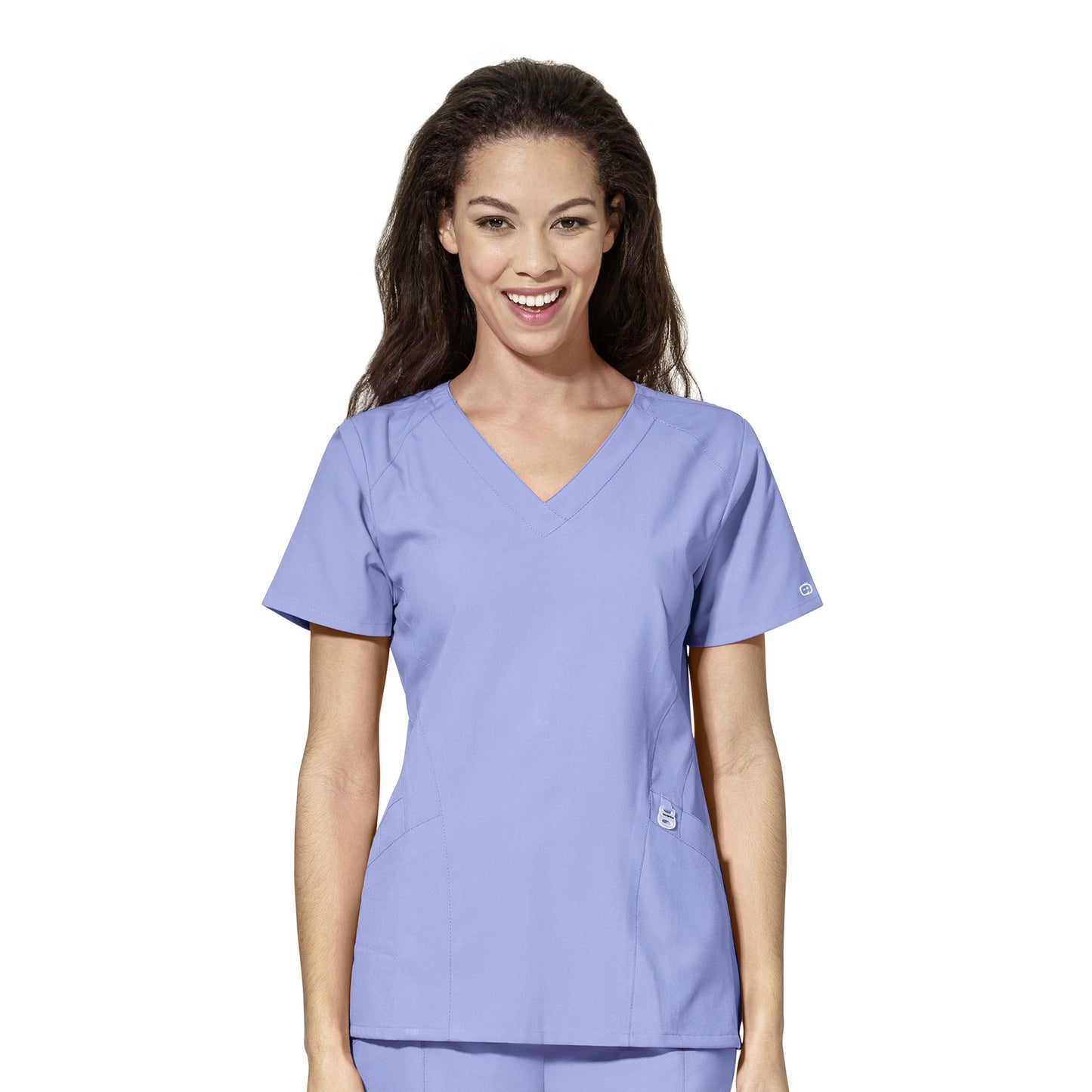 W123 6155 Stylized V-Neck Scrub Top