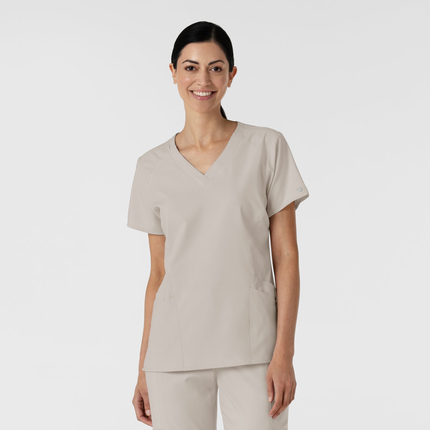 W123 6155 Stylized V-Neck Scrub Top