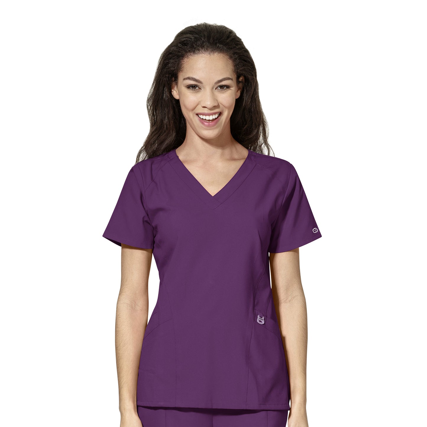 W123 6155 Stylized V-Neck Scrub Top