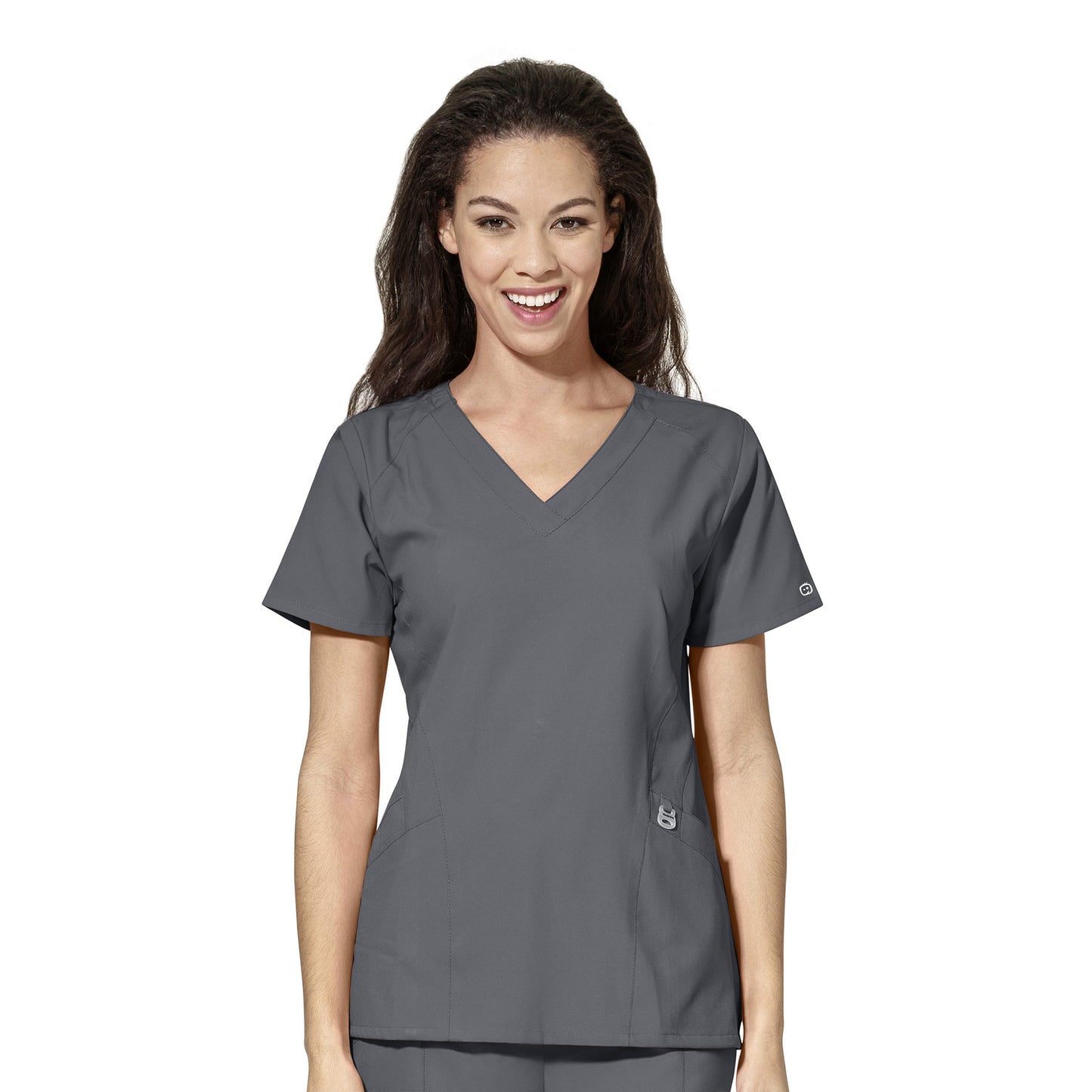 W123 6155 Stylized V-Neck Scrub Top