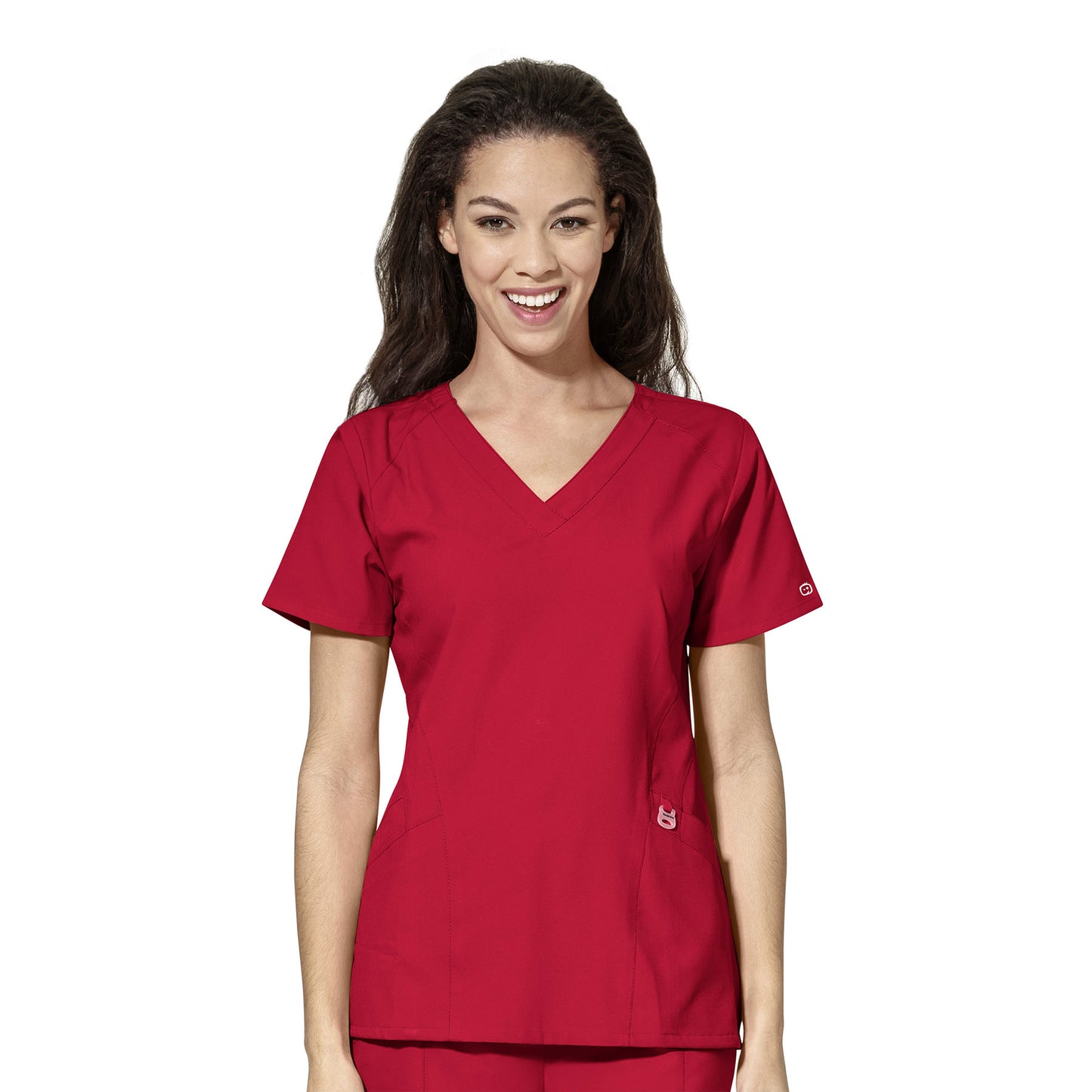 W123 6155 Stylized V-Neck Scrub Top