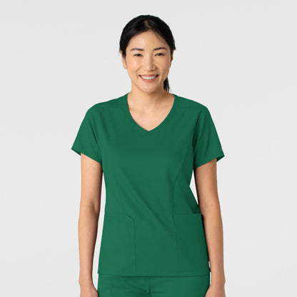 Boundless 6251 2-Pocket V-Neck Scrub Top Hunter Model Image Front | Wink